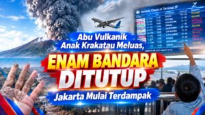 Abu Vulkanik Anak Krakatau Meluas, Enam Bandara Ditutup, Jakarta Mulai terdampak